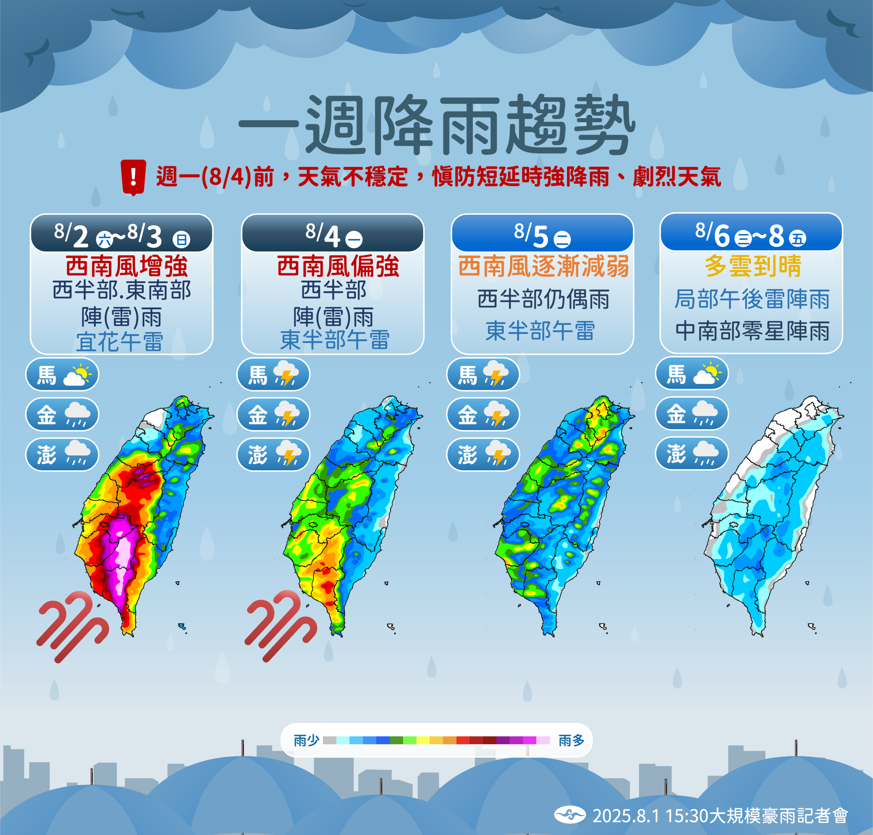 ▲▼天氣趨勢。(圖/氣象署提供)