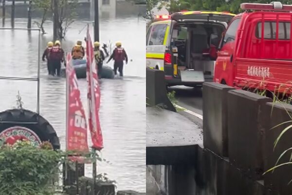 ▲▼ 南投騎士硬闖淹水的產業道路,結果滅頂身亡。(圖/翻攝自爆料公社)