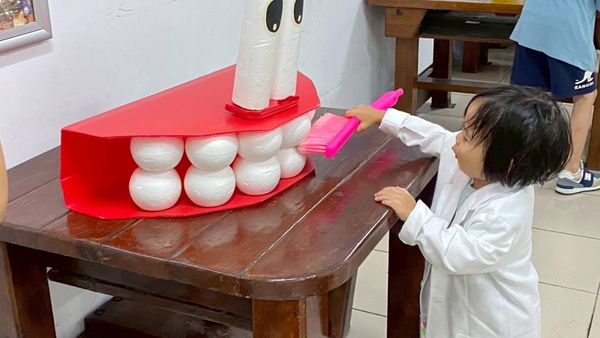 ▲基隆幼兒親子牙醫體驗營。(圖/記者郭世賢翻攝)