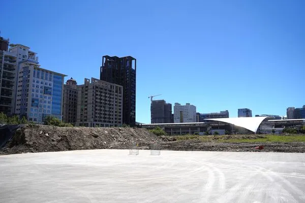 ▲宏匯集團取得高鐵新竹車站特定區開發經營權,日前舉辦第一階段動土典禮。(新竹縣政府提供)。(新竹縣政府提供)