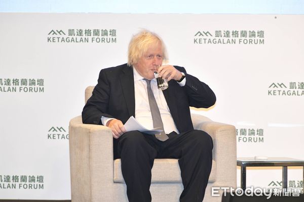 ▲▼英國前首相強生出席「凱達格蘭論壇:2025印太安全對話」。(圖/記者湯興漢攝)