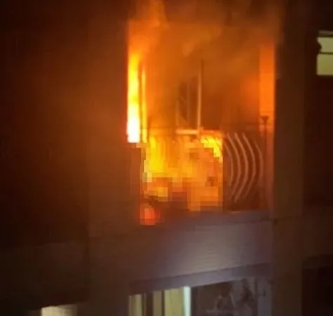 ▲▼台中深夜惡火男子燒死在陽台,起火原因初判曝光。(圖/民眾提供)