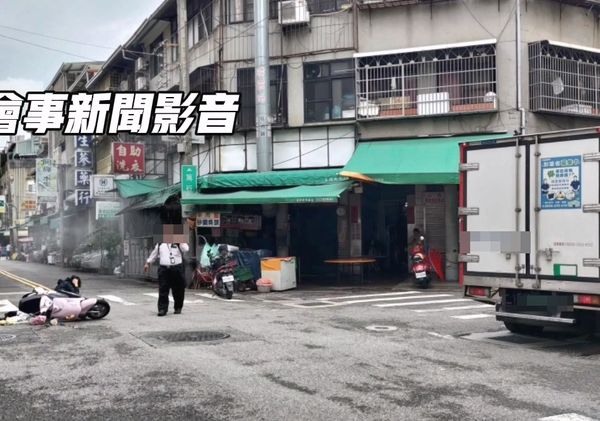 ▲▼物流車擋路口害2機車對撞,她慘摔滑壘還得重賠 。(圖/民眾提供,下同)