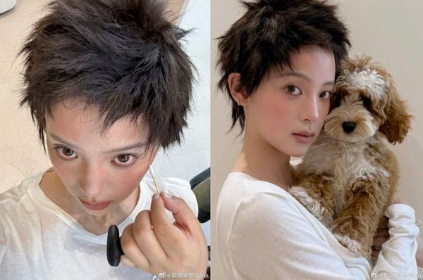 ▲▼歐陽娜娜「耳上極短髮」新造型曝光!網:認不出來。(圖/翻攝自微博/歐陽娜娜Nana)