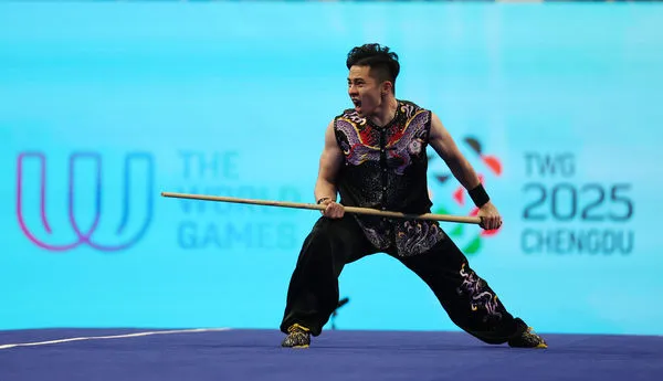 ▲中華隊本屆世運會首面獎牌出爐,劉菖閔武術項目奪銅牌。(圖/中華奧會提供)