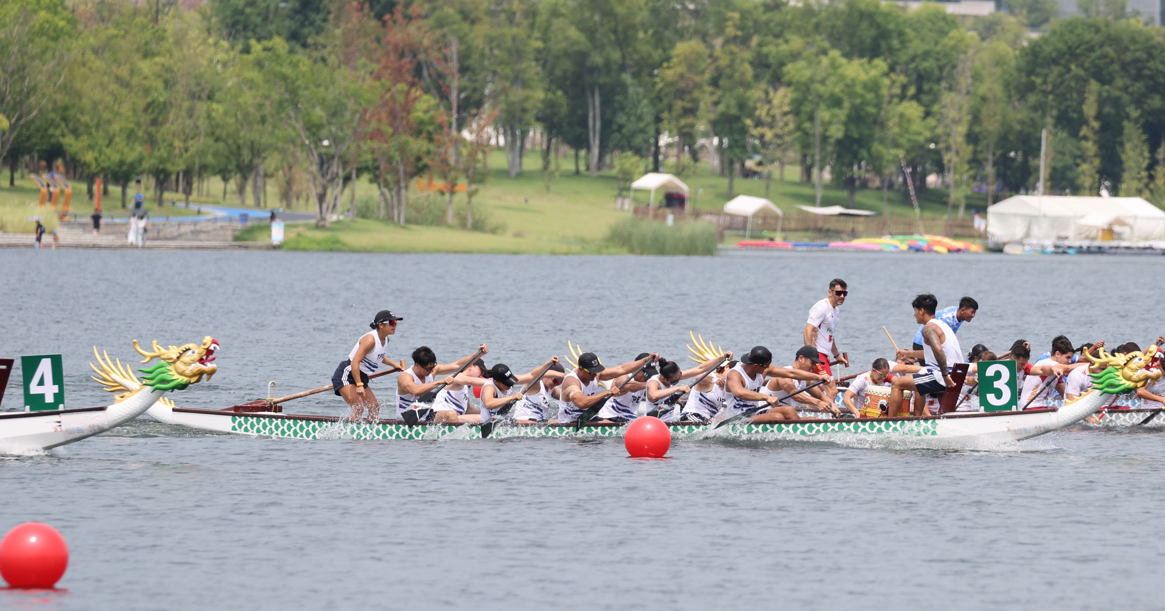 ▲▼▲中華龍舟代表隊在8人座200公尺公開組決賽奪下銅牌。(圖/中華奧會提供)