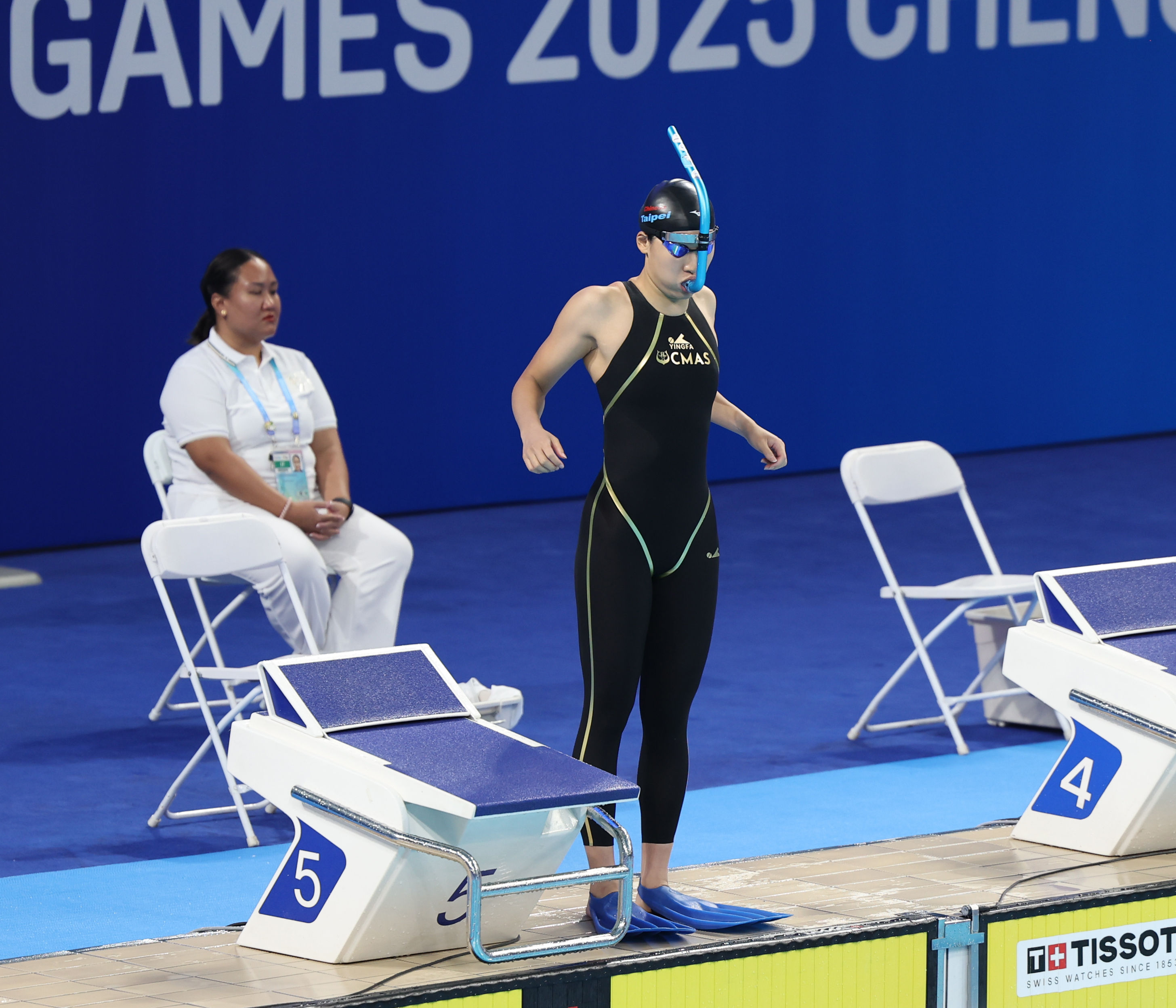 ▲▼東京奧運國手黃渼茜在成都世運會女子雙蹼50公尺摘銀。(圖/中華奧會提供)
