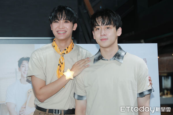 ▲▼葛兆恩、紀成澔 「發發牧場」ㄧ日店長。(圖/記者周宸亘攝)