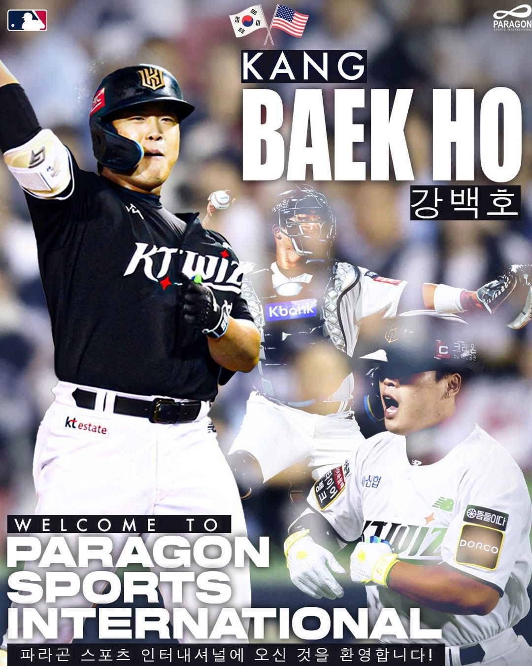 ▲▼姜白虎與經紀公司Paragon Sports簽約。(圖/截自Paragon Sports官方IG)