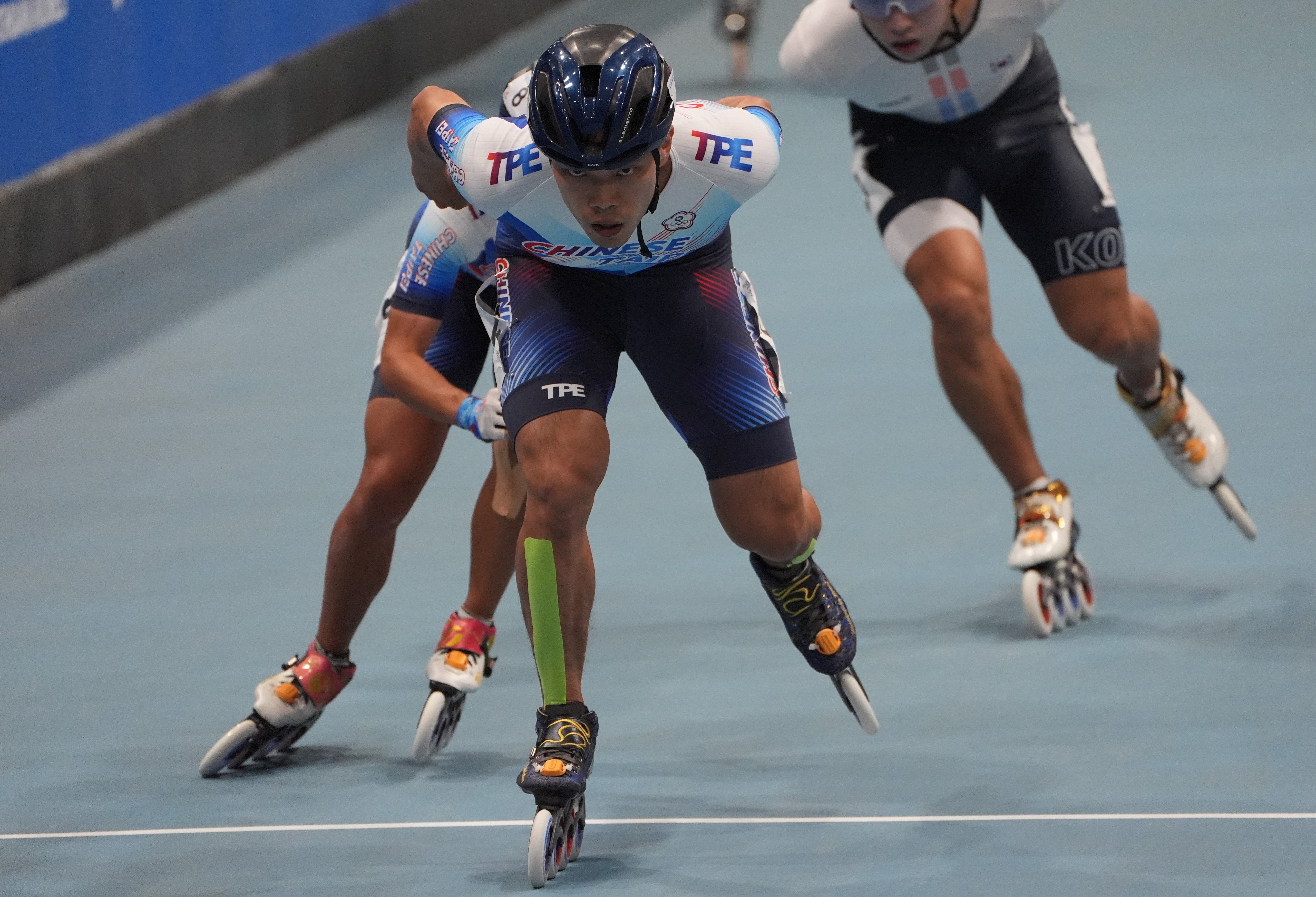▲▼台灣競速滑輪好手趙祖政在世運會場地賽5000公尺積分賽摘銀。(圖/中華奧會提供)