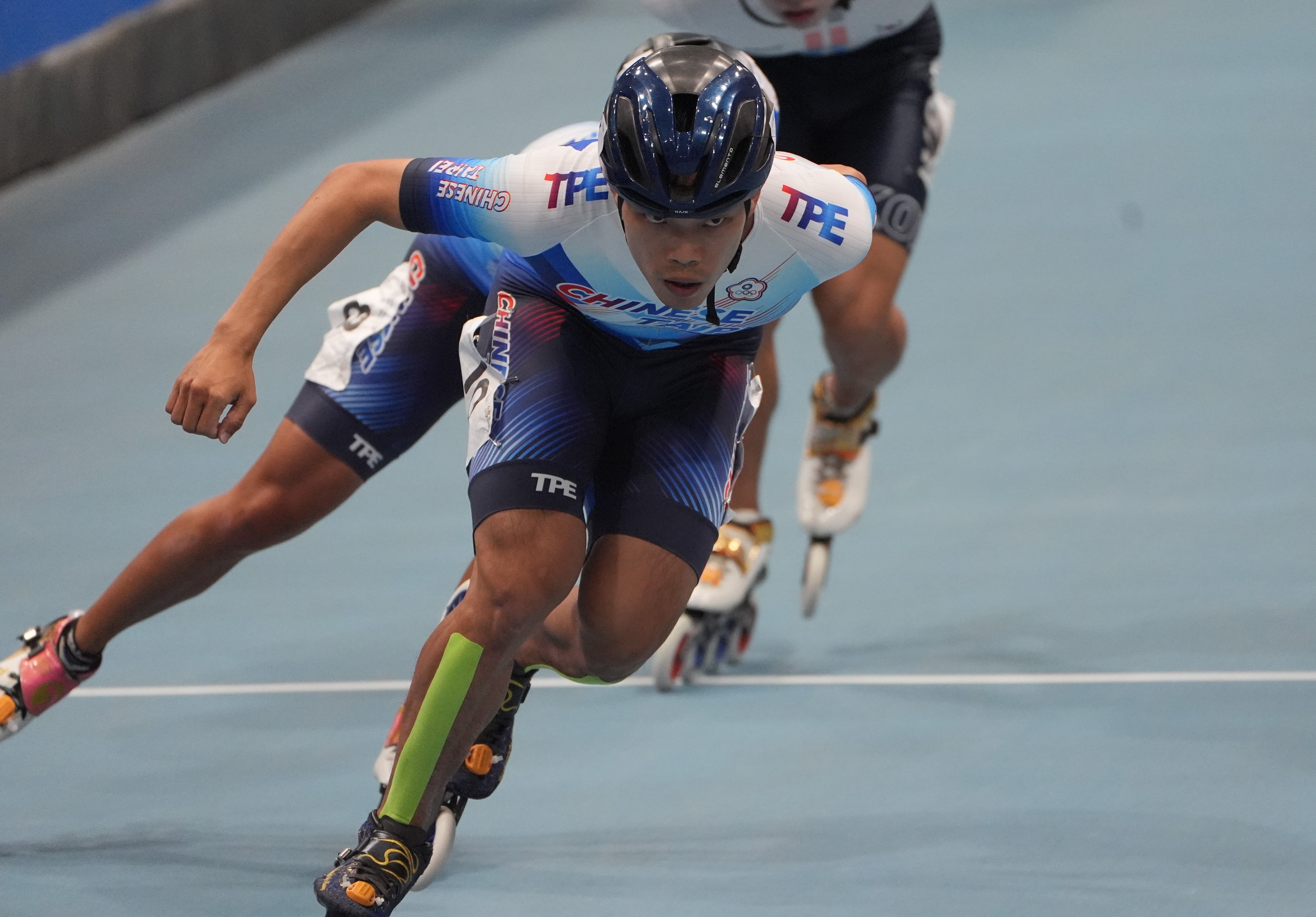 ▲▼台灣競速滑輪好手趙祖政在世運會場地賽5000公尺積分賽摘銀。(圖/中華奧會提供)