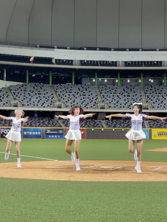 ▲ 河智媛在台甜笑跳《疾風街道》 禹洙漢偷偷曝光賽後小確幸 。(圖/樂天桃猿提供)