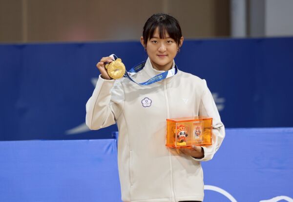 ▲劉巧兮世運會女子自由式輪滑速度過樁項目奪金。(圖/體育署提供)