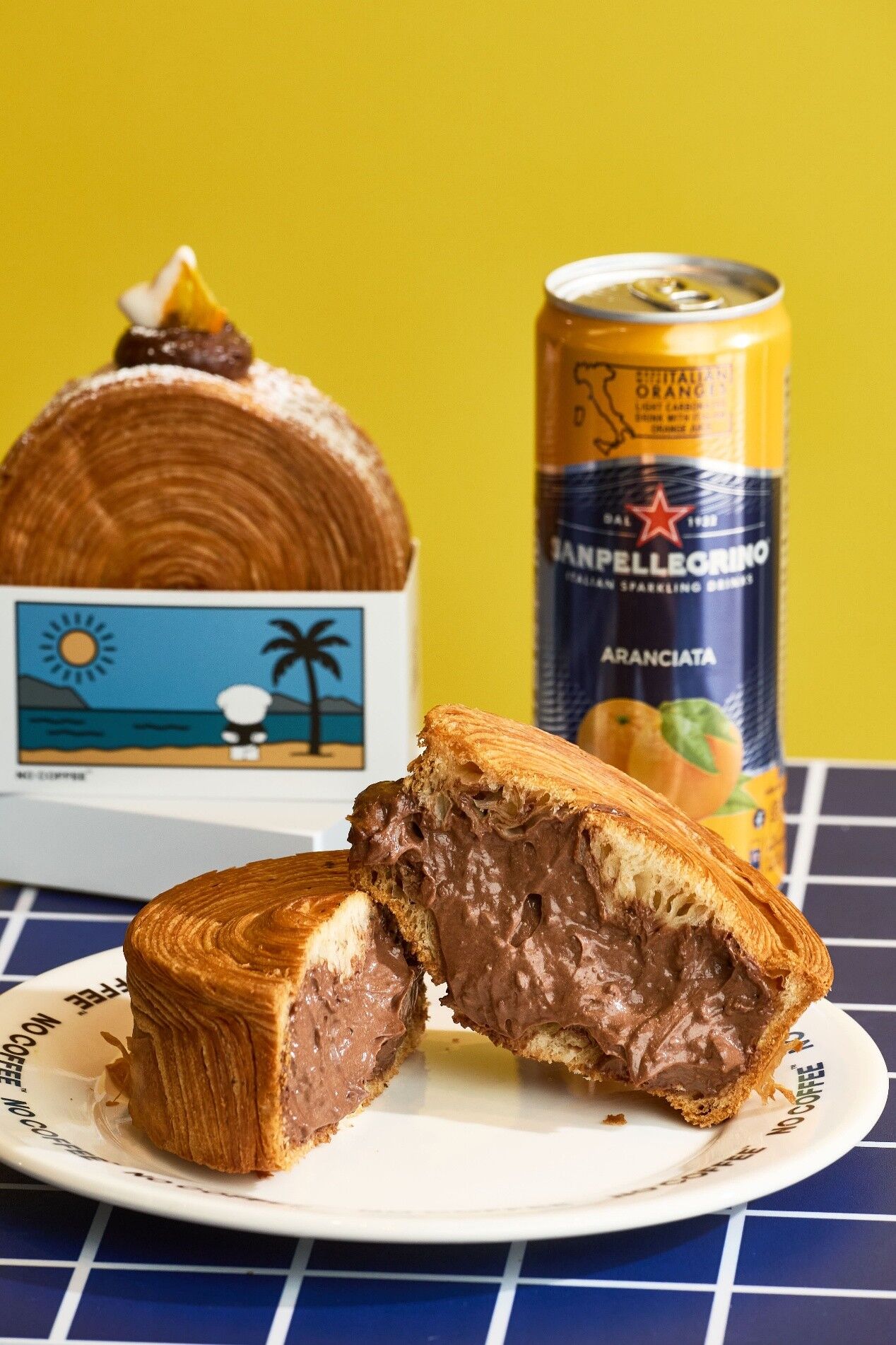 義大利聖沛黎洛,SanPellegrino聖沛黎洛,氣泡飲,氣泡水果飲,氣泡水,NO COFFEE,日本福岡,聯名,跨界合作,台北快閃,夏日特調,可頌,人生四連拍(圖/品牌提供)