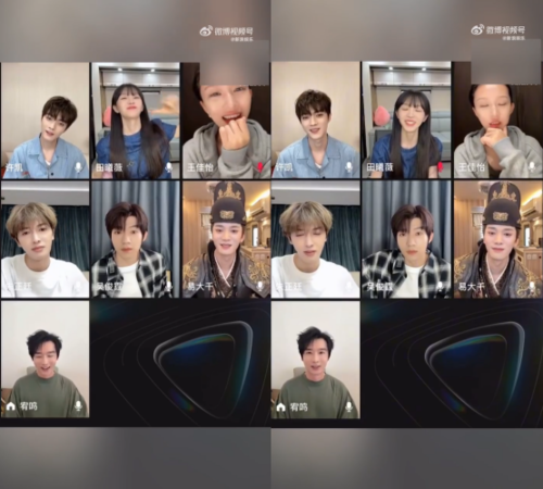 ▲▼「初戀臉女神」田曦薇被抓包曬情侶同款炒飯 直播認了「我請客」尷尬笑場。(圖/翻攝自微博)