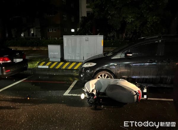 ▲▼陳姓男騎士騎車途中,一隻流浪貓突然從路旁衝出,害他來不及反應直接撞上,人車倒地滑行,貓則當場死亡。(圖/記者吳世龍翻攝)