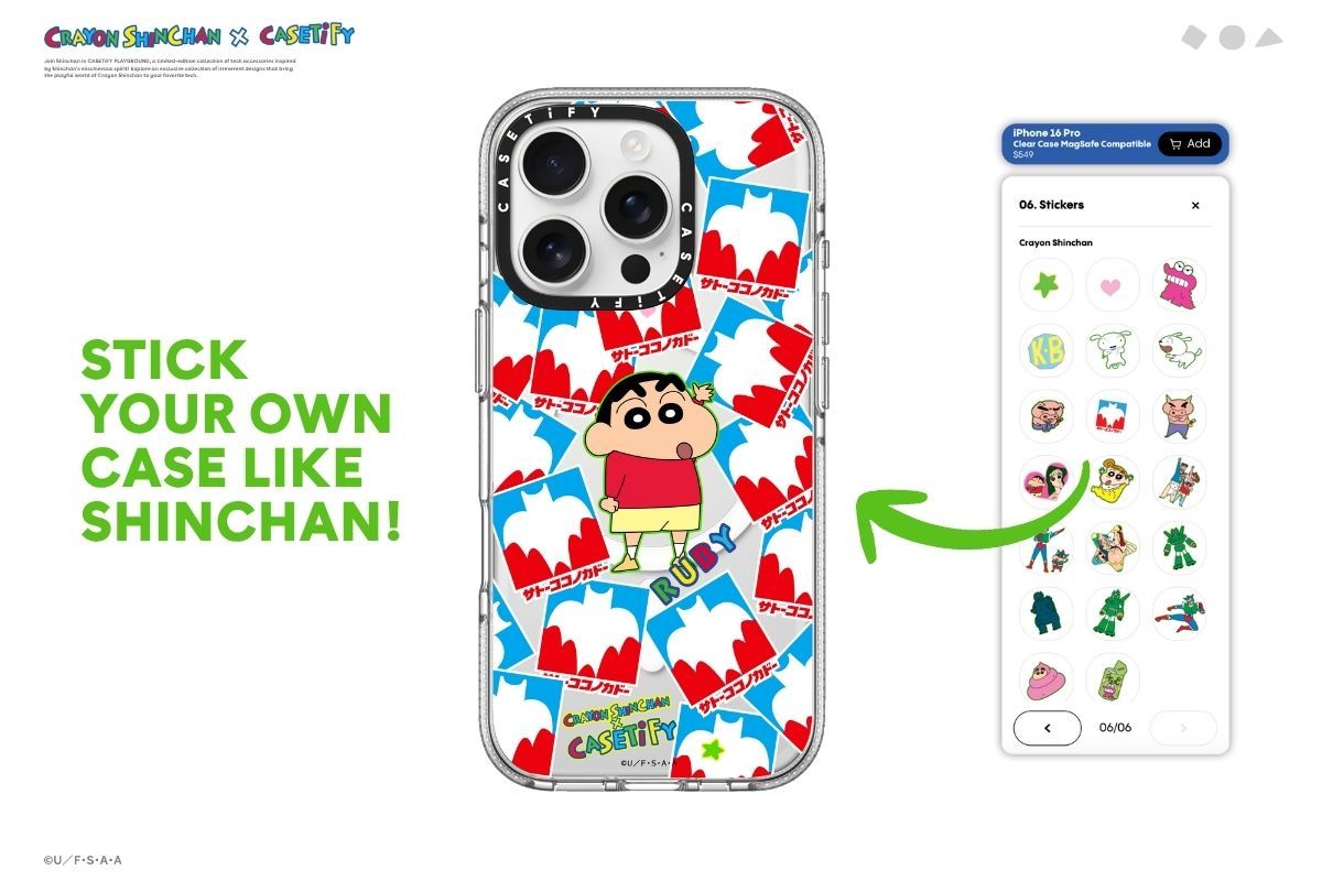 ▲CASETiFY 近期與《蠟筆小新》推出聯名系列。(圖/品牌提供)