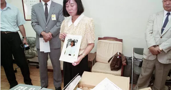 真理子的母親井口久子抵台尋找愛女,在交流協會陪同下向警政署報案。(圖/報系資料照)
