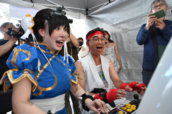 ▲台中電競嘉年華開跑,活動大使苔苔化身春麗。(圖/台中市運動局提供)