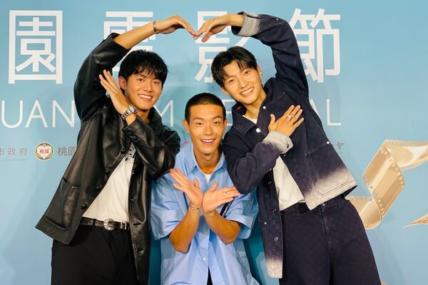 ▲青春熱血國片《進行曲》導演姜瑞智,帶領三位男主角劉育仁、牧森、余杰恩現身桃園電影節。(圖/桃園電影節提供)