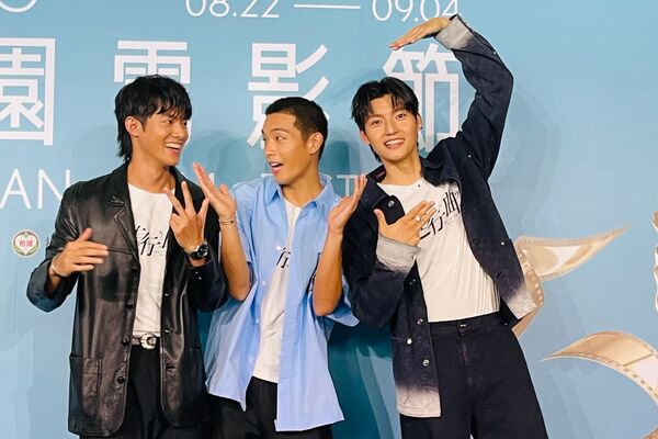 ▲青春熱血國片《進行曲》導演姜瑞智,帶領三位男主角劉育仁、牧森、余杰恩現身桃園電影節。(圖/桃園電影節提供)