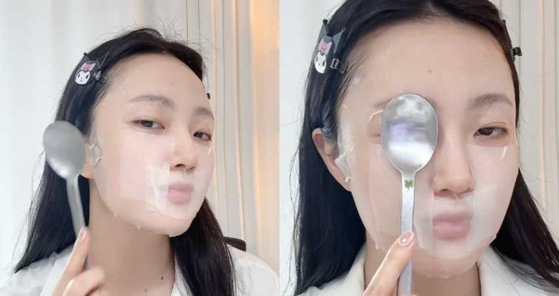韓妞「敷面膜隱藏版用法」一定要學!冰湯匙幫助消水腫,每一滴精華液都不浪費