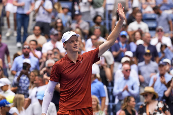 ▲美網衛冕冠軍、義大利世界球王辛納(Jannik Sinner)。(圖/達志影像/美聯社)