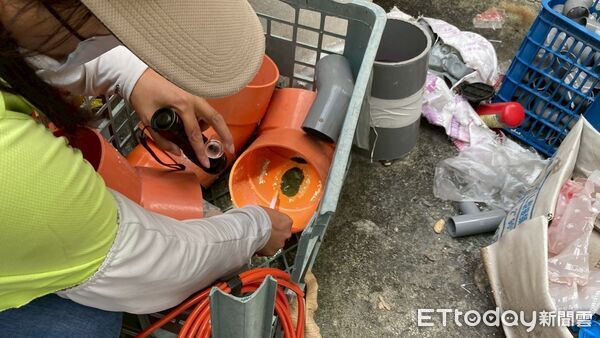 ▲▼高雄登革熱,防疫人員進行社區登革熱孳生源巡檢。(圖/記者許宥孺翻攝)