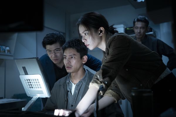 ▲《96分鐘》劇照:(左起)王柏傑、林柏宏、宋芸樺、李李仁。(圖/華影國際提供)