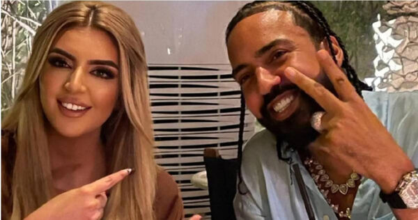 馬哈拉公主與French Montana在合影。(圖/擷取自IG,Sheik Mahra)