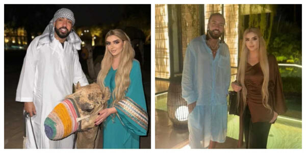 這對話題情侶曾被拍到一同參觀摩洛哥清真寺,展現宗教與文化交流的默契。(圖/擷取自IG、Telegram,Sheik Mahra)