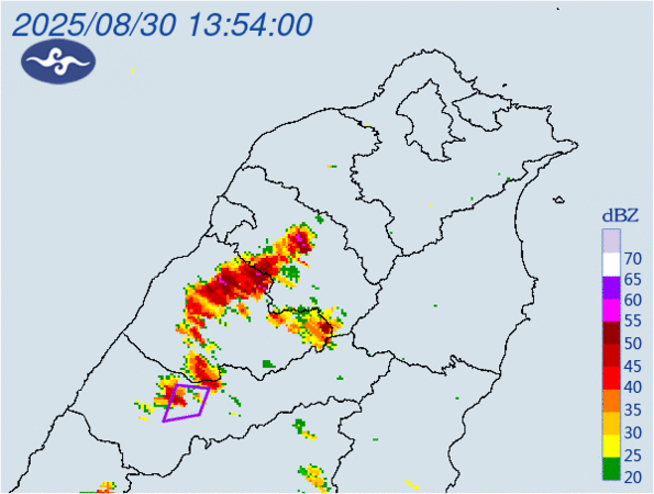 ▲▼大雷雨即時訊息 。(圖/氣象署提供)