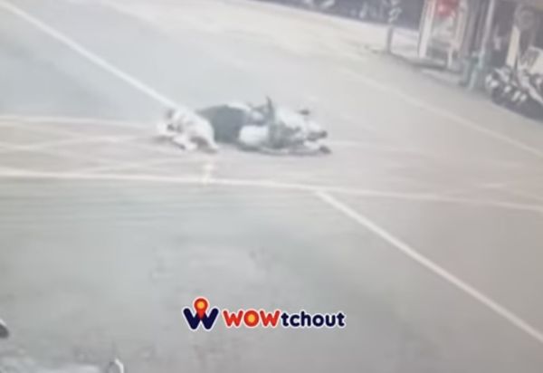 ▲▼大白天鬼遮眼?騎士「背後撞」婦人離譜畫面曝 網怒:蓄意殺人。(圖/翻攝自YouTube「WoWtchout-地圖型行車影像分享平台」)