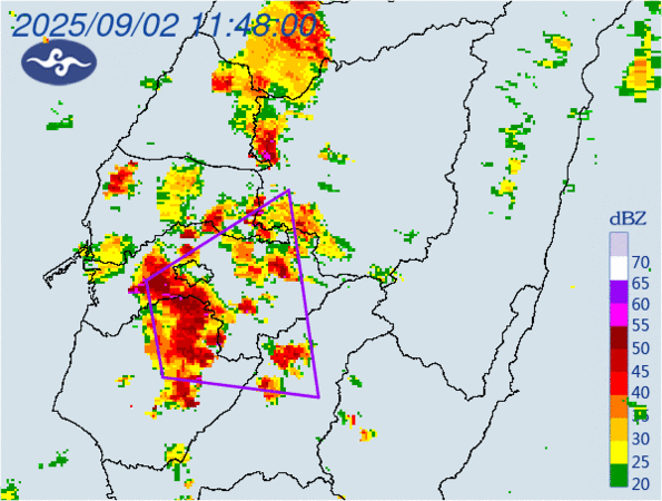 ▲▼大雷雨即時訊息 。(圖/氣象署提供)