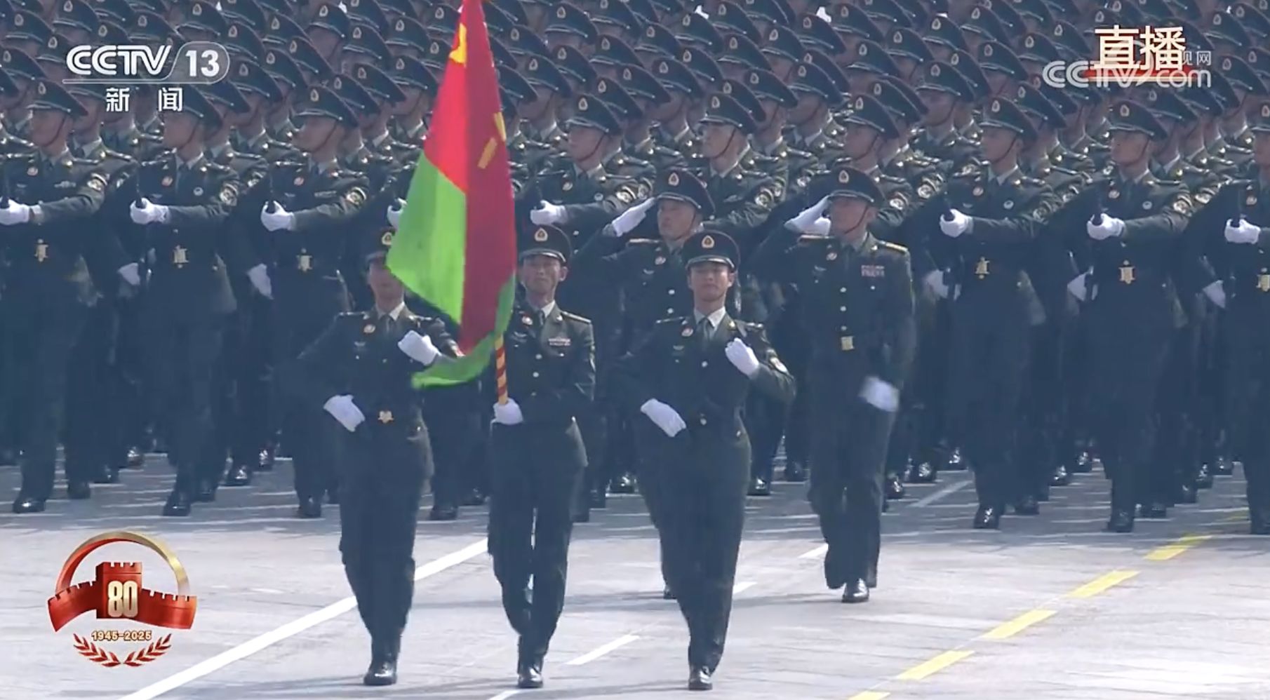 ▲解放軍陸軍步兵方隊。(圖/翻攝CGTN)