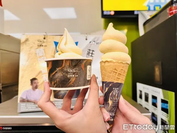 ▲▼全家邀請米其林星級主廚林明建監製,推出「Fami!ce蘭姆葡萄霜淇淋」。全家合作經典巧克力品牌M&M’S推出5款聯名新品。(圖/記者林育綾攝)