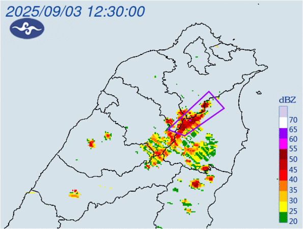 ▲▼大雷雨即時訊息 。(圖/氣象署提供)