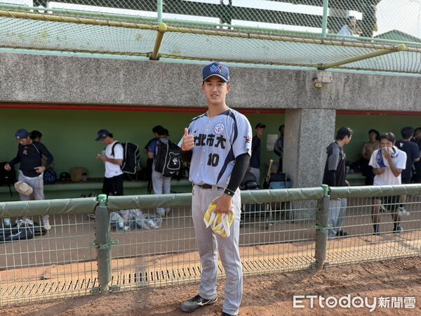 ▲大四最後一年全力以赴! 吳冠勳8局熱投103球率仰德晉級冠軍戰吐心聲。(圖/記者胡冠辰攝)