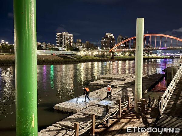 ▲松山區錫口碼頭彩虹橋。(圖/記者彭懷玉攝)