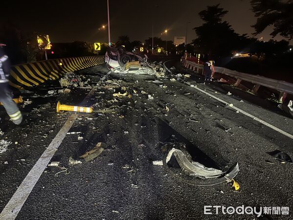 ▲▼國三自撞死亡車禍。(圖/記者陳崑福攝)