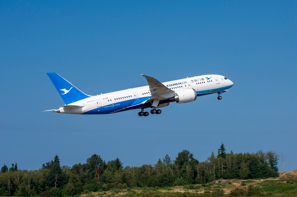 廈門航空波音787飛機。（圖／廈門航空提供）