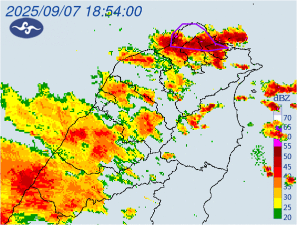 ▲▼大雷雨即時訊息。(圖/中央氣象署)
