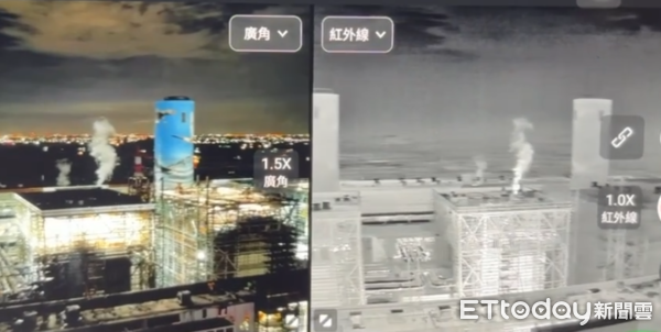 ▲▼台電高雄興達發電廠9日晚間發生氣爆火警,空拍畫面。(圖/消防局提供)