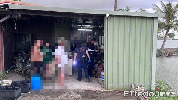 ▲▼茄萣區一名陳姓老翁自家魚塭工寮內修理馬達時,疑似觸電身亡,後續將報請檢察官相驗以釐清確切死因。(圖/記者吳世龍翻攝)
