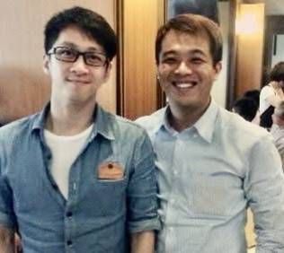 ▲陳漢典與鄉親陳先生親切合照。(圖/陳先生提供)