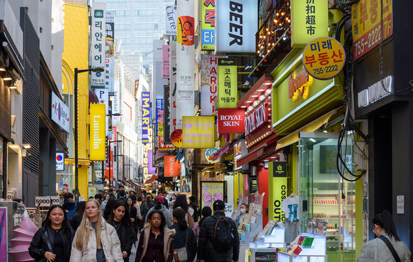▲▼攝於今年4月的南韓首爾明洞。(圖/VCG)