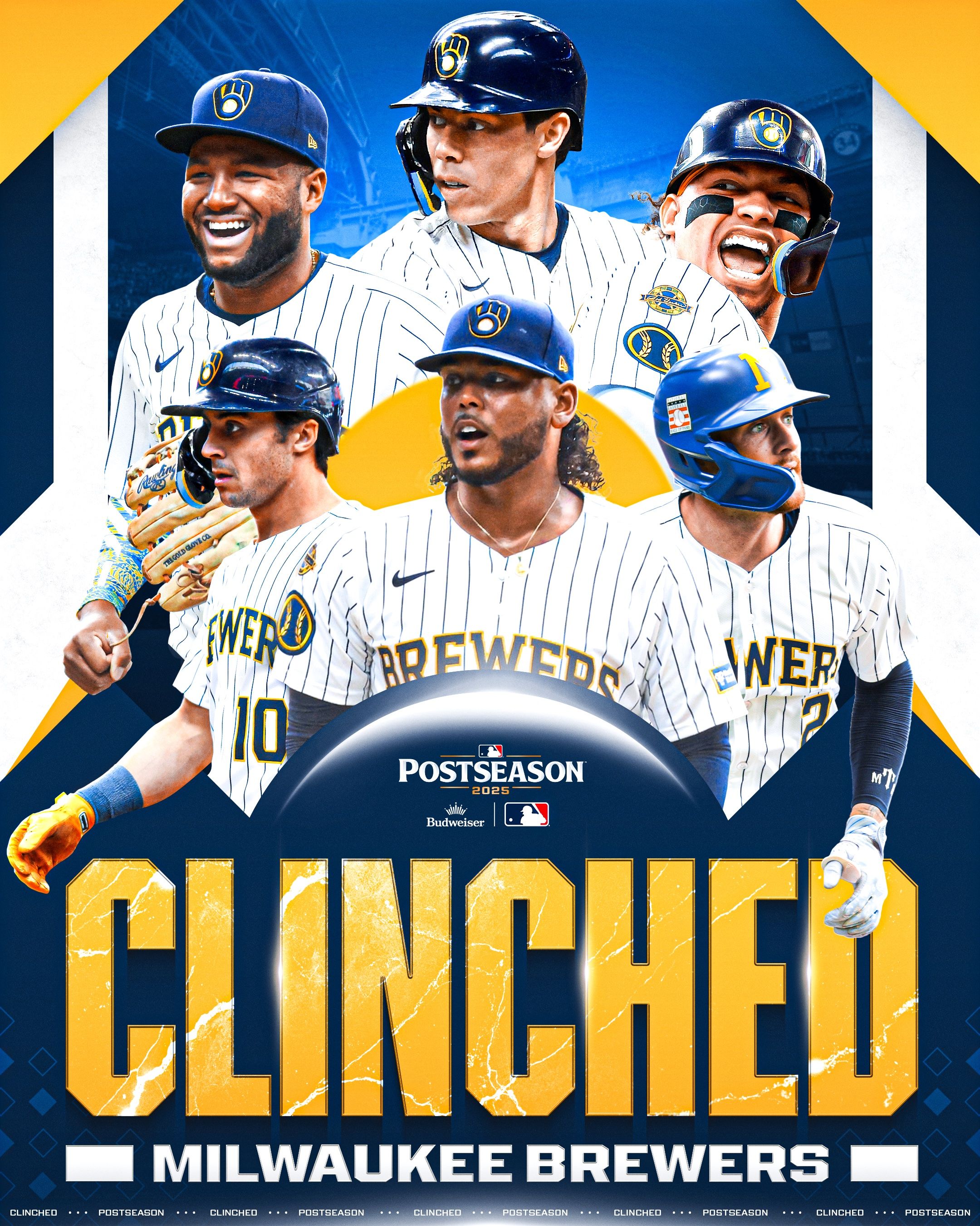 ▲▼密爾瓦基釀酒人晉級季後賽。(圖/翻攝自X/@MLB)