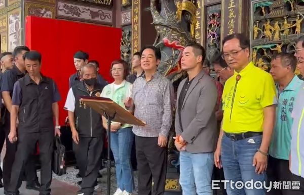 ▲▼總統賴清德14日赴彰化溪湖福安宮參香。(圖/記者陶本和攝)