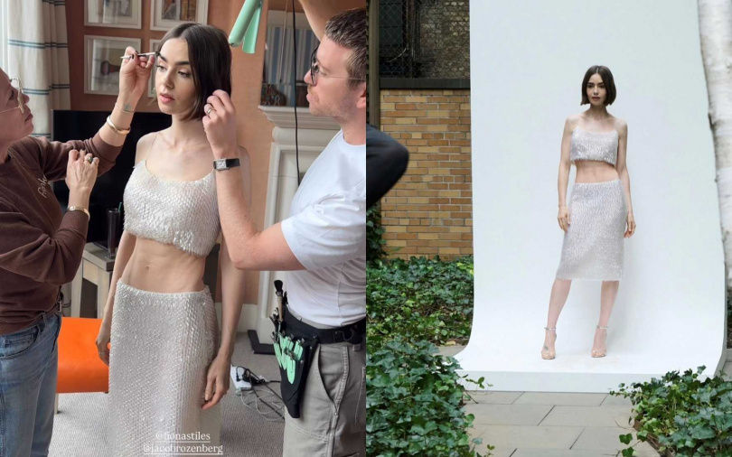 女星紐約看秀「紙片腹肌」嚇壞全網!Lily Collins激瘦近照被酸:真的不好看