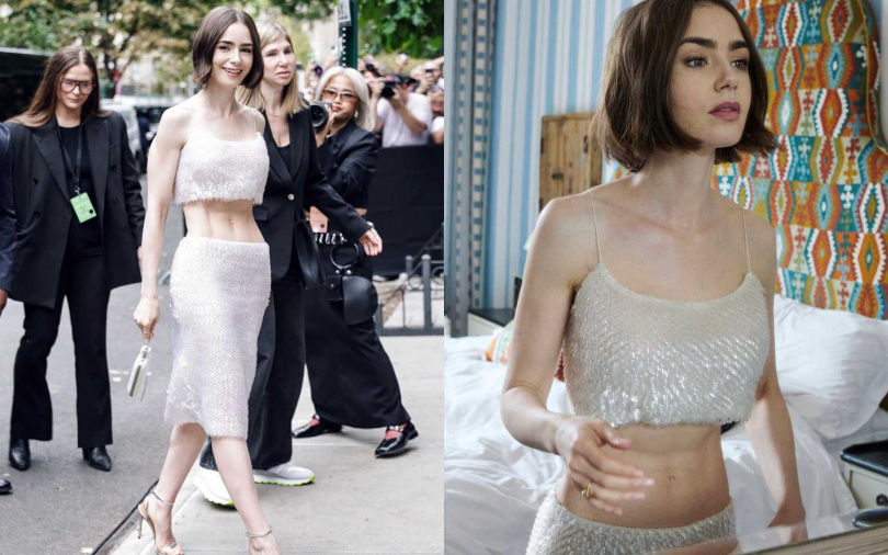 女星紐約看秀「紙片腹肌」嚇壞全網!Lily Collins激瘦近照被酸:真的不好看